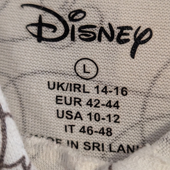 Disney Mickey Mouse Hoodie Large White Brown Textured Primark Pullover - Picture 6 of 8